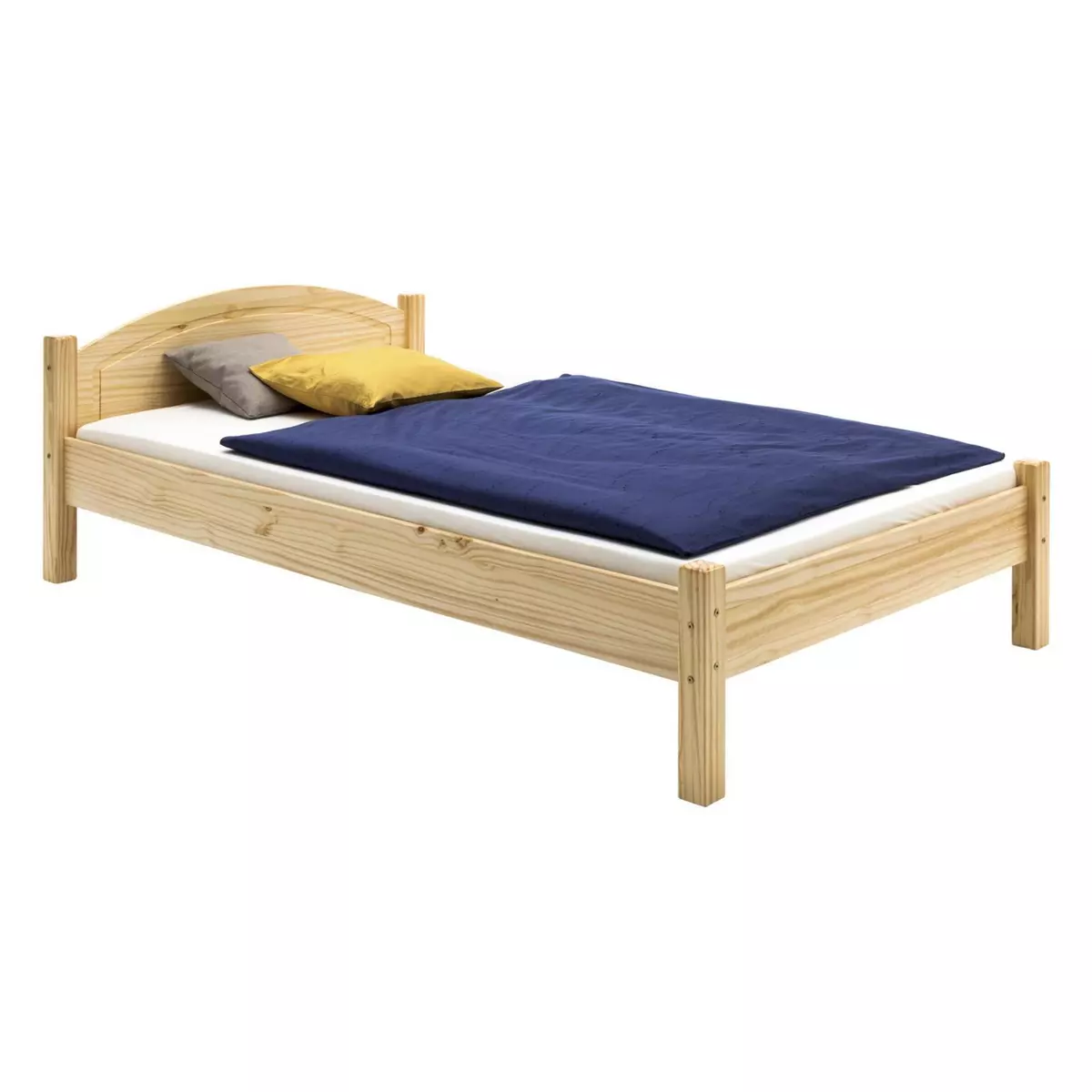IDIMEX Lit en pin massif MARIE 100x200 cm lit simple pour enfant avec tête de lit, en vernis naturel