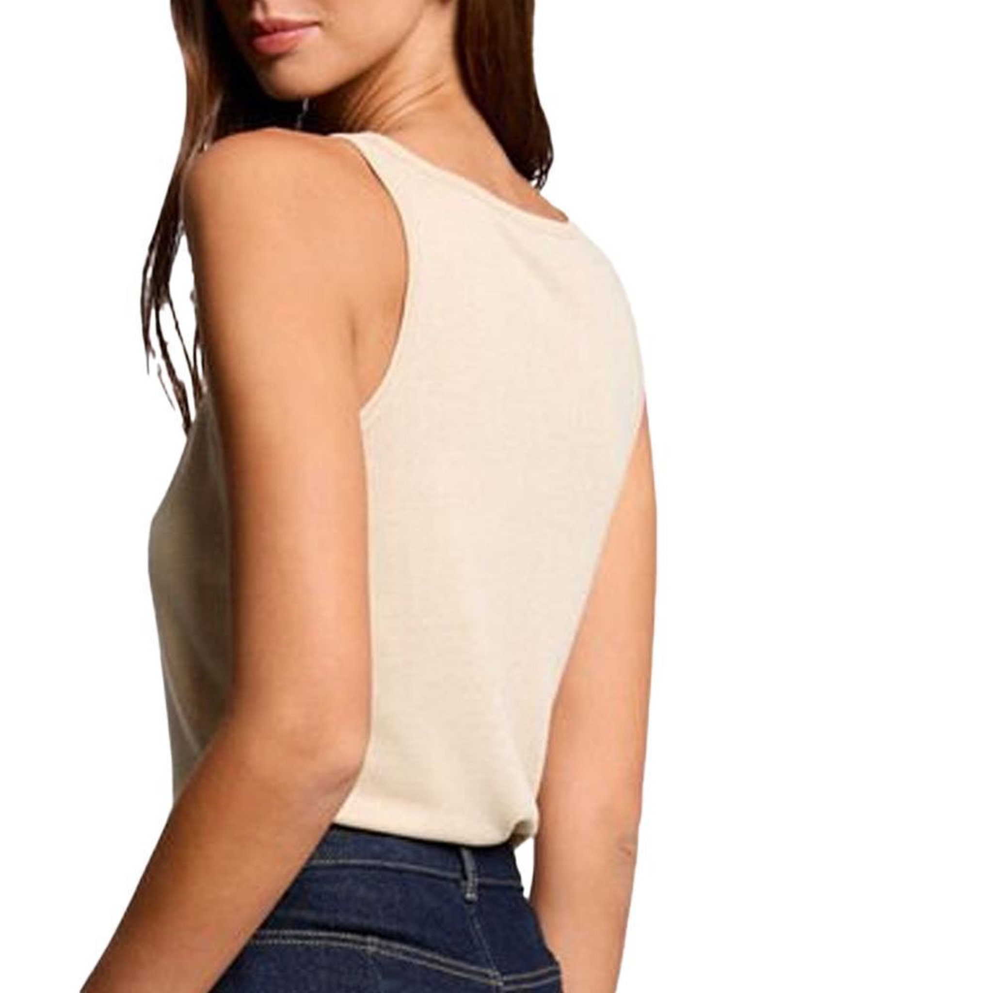 Voir la diapositive 2 : MORGAN Débardeur Beige Femme Morgan Fil