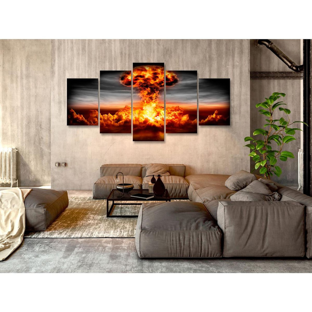 Paris Prix Tableau Imprimé 5 Panneaux  Explosion Wide
