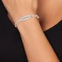 Voir la diapositive 3 : SC CRYSTAL Bracelet en acier inoxydable SC Crystal en Acier Rhodié argenté