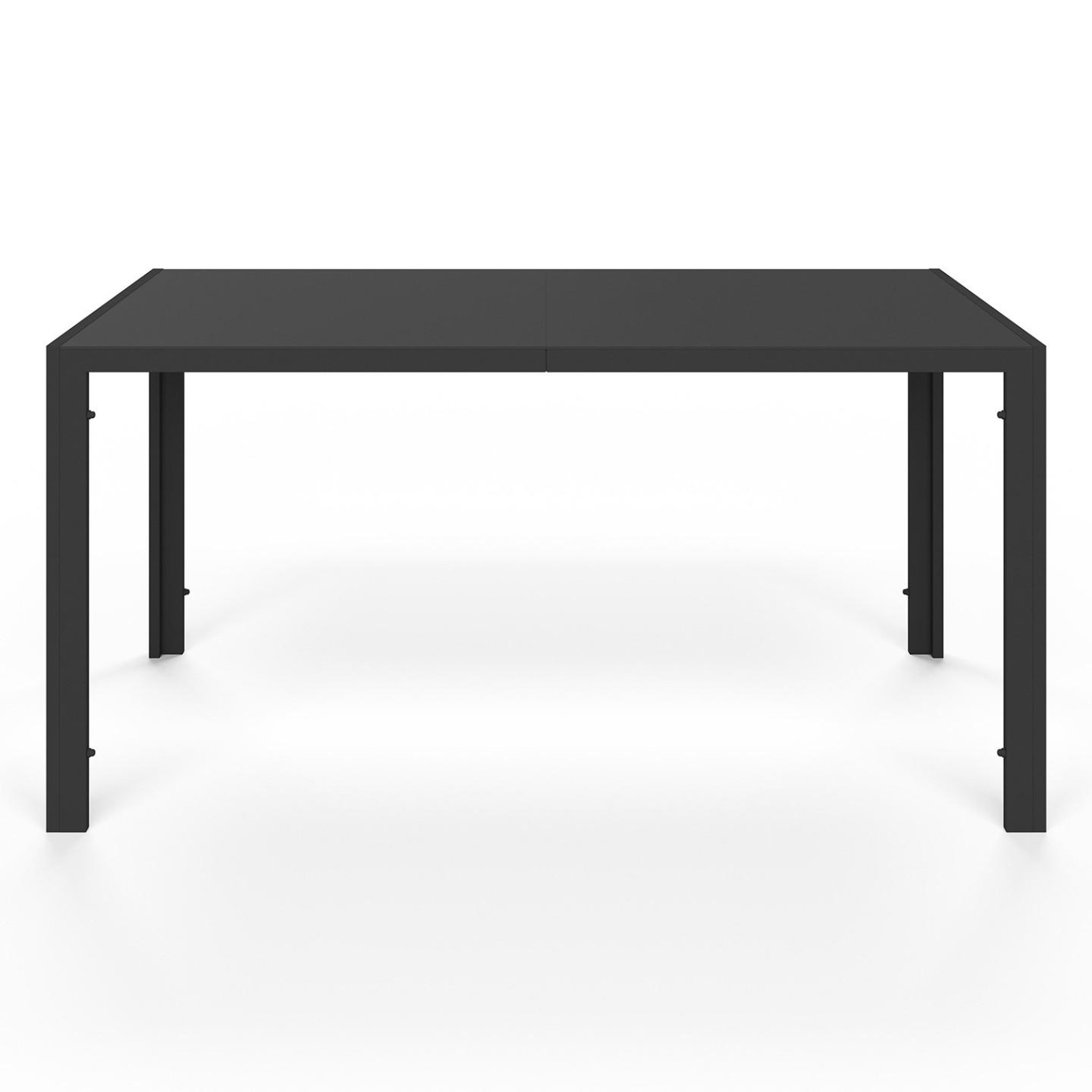 Voir la diapositive 3 : ID MARKET Salon de jardin madeira table 150 cm et 6 chaises cordage et textilène noir et rotin clair