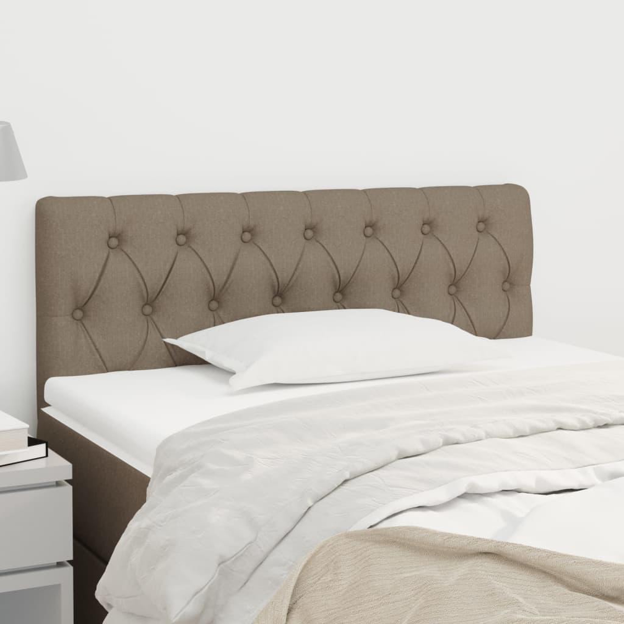 Voir la diapositive 1 : VIDAXL Tete de lit Taupe 90x7x78/88 cm Tissu