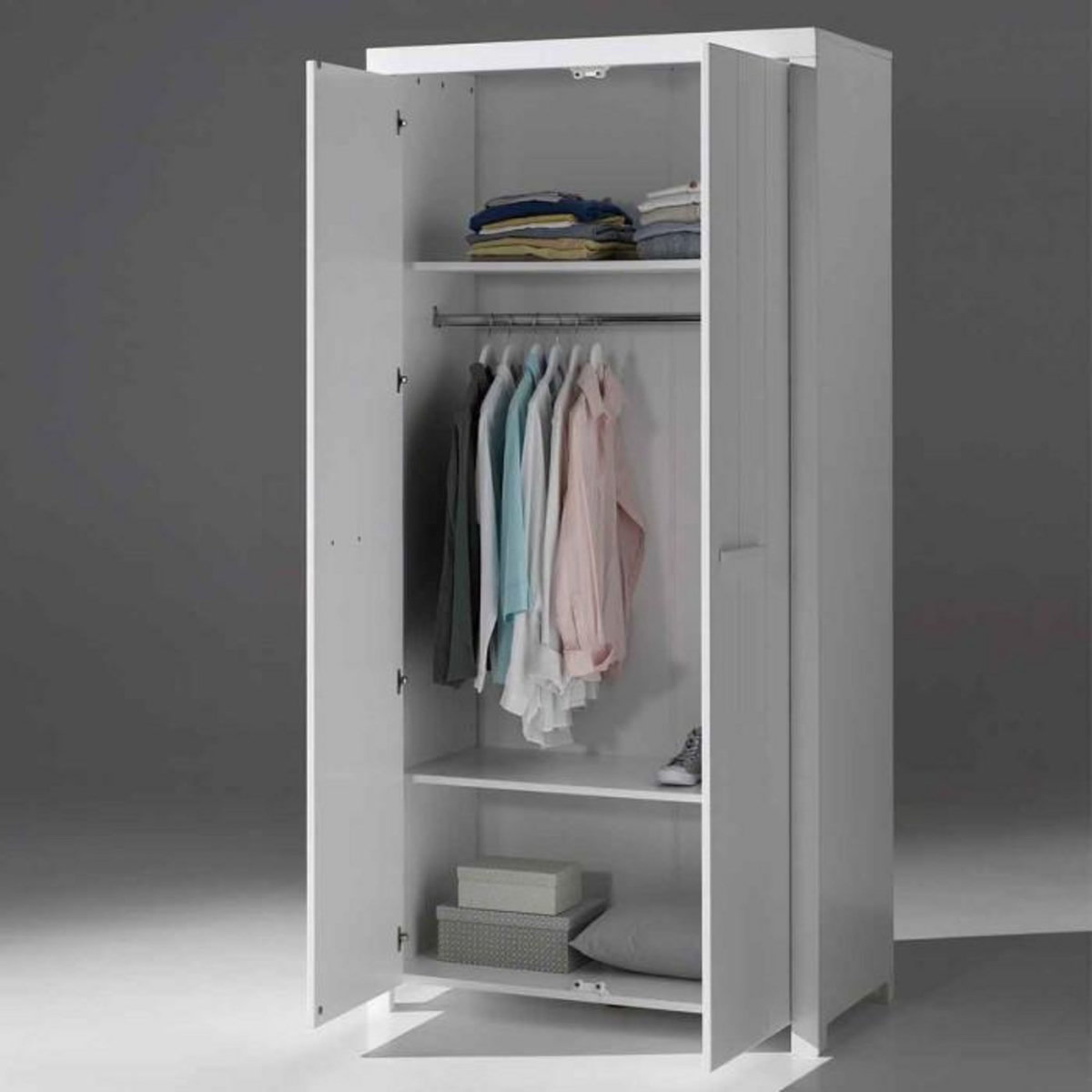 Paris Prix Armoire 2 Portes  Erik  205cm Blanc