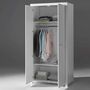 Voir la diapositive 2 : Paris Prix Armoire 2 Portes  Erik  205cm Blanc