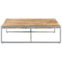 Voir la diapositive 3 : VIDAXL Table basse 140x140x40 cm Bois de manguier brut