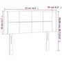 Voir la diapositive 6 : VIDAXL Tete de lit a LED Gris clair 93x16x78/88 cm Velours