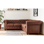 Voir la diapositive 2 : LISA DESIGN Winston - canapé d'angle chesterfield - 5 places - style industriel