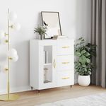 VIDAXL Buffet blanc 69,5x34x90 cm bois d'ingenierie