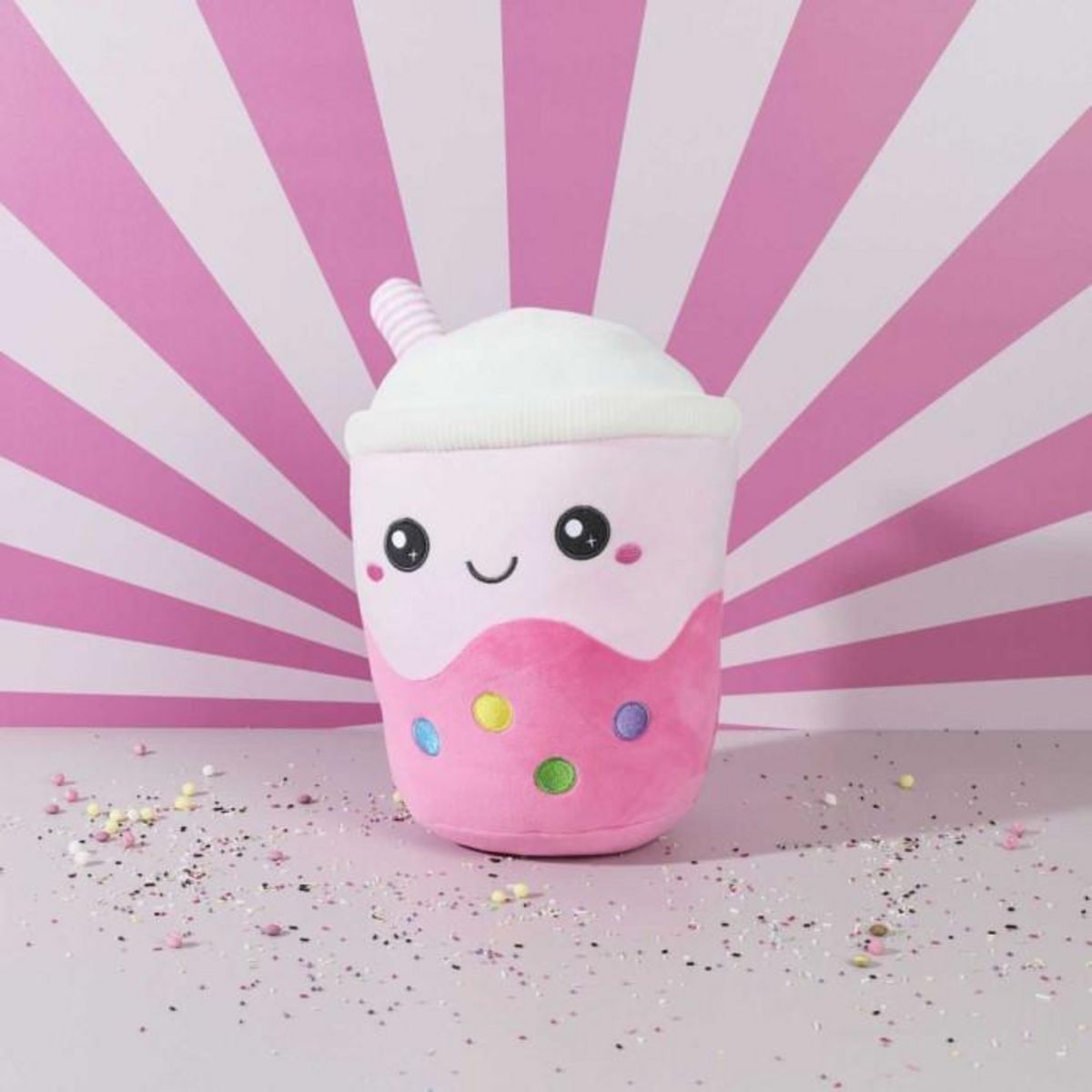 Paris Prix Peluche Enfant Bubble Tea  Kawaii  29cm Rose