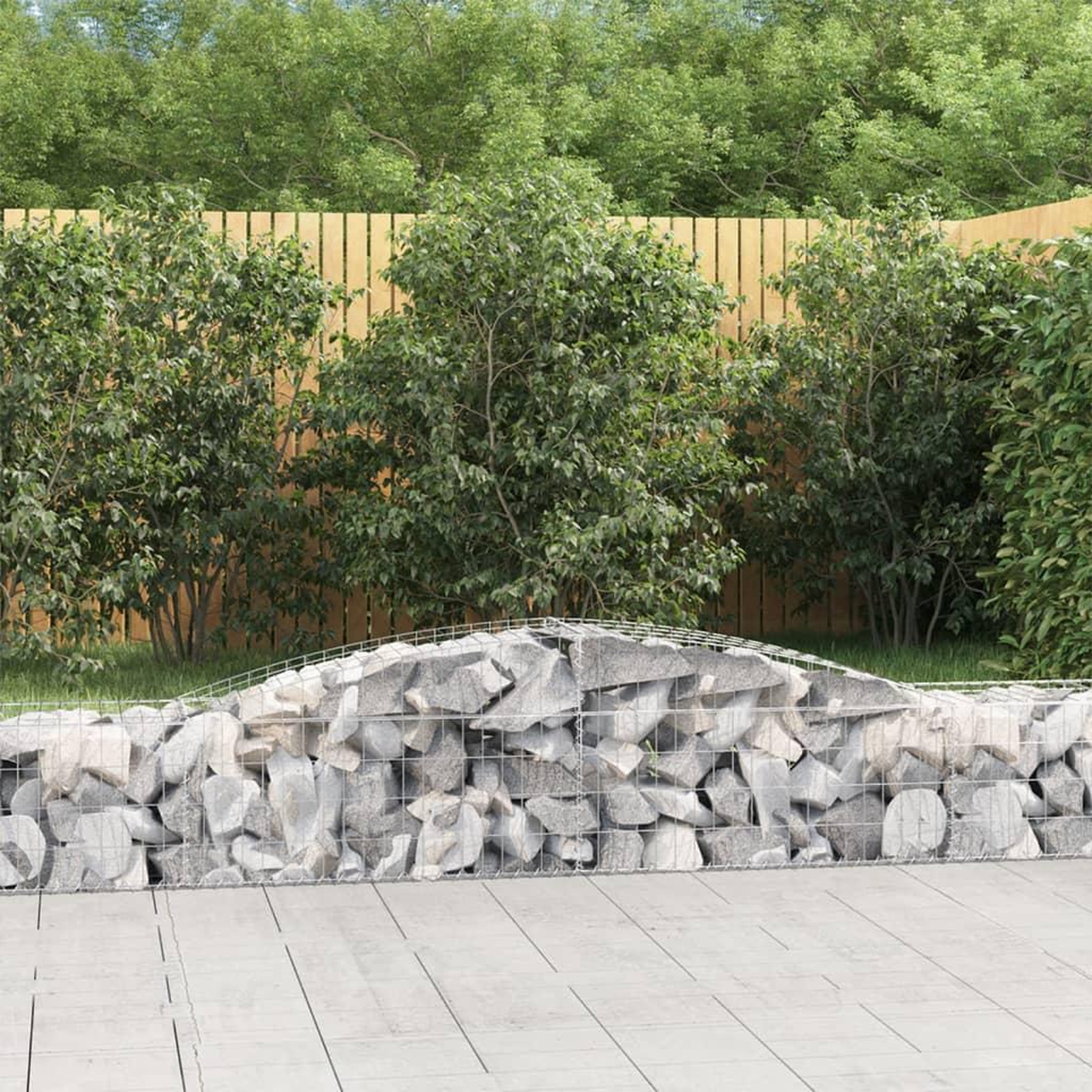 VIDAXL Paniers a gabions arques 25 pcs 400x50x40/60 cm Fer galvanise