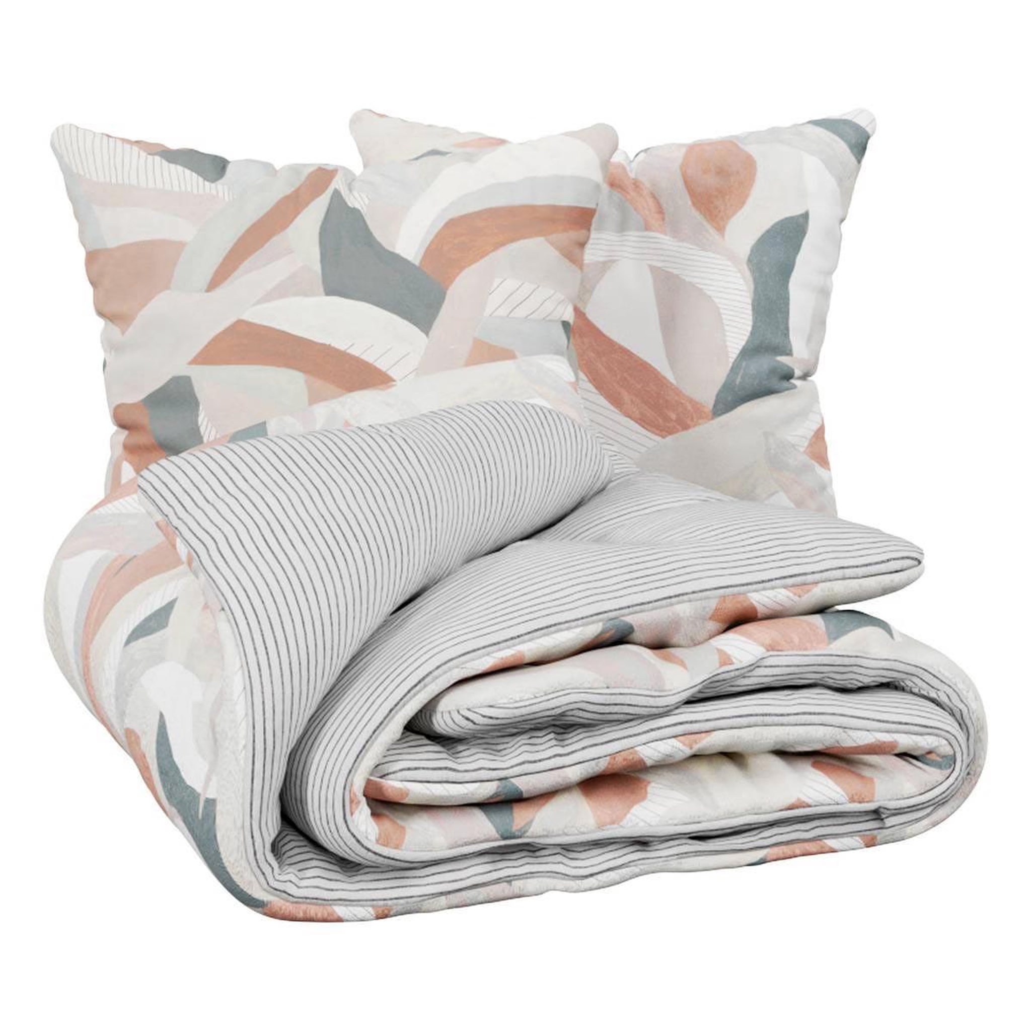 ATMOSPHERA Parure de lit 3 pièces  aeris  240x220cm gris