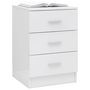 Voir la diapositive 3 : VIDAXL Table de chevet Blanc brillant 38x35x56 cm Bois d'ingenierie