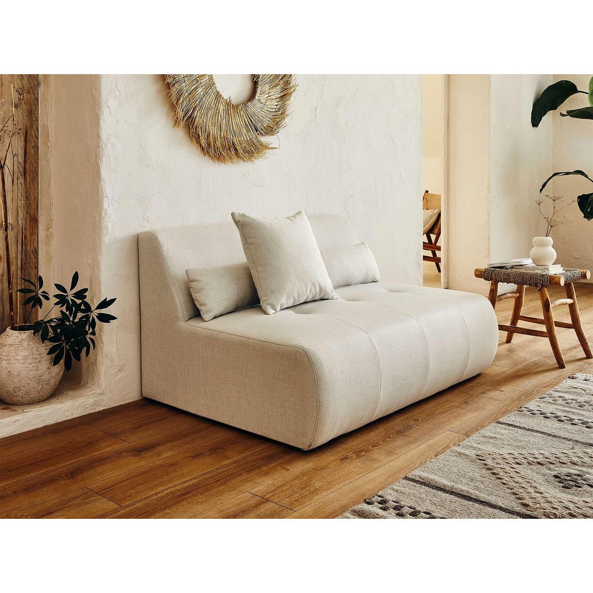 LISA DESIGN Onyx - canapé modulable d'angle gauche 5 places - en tissu