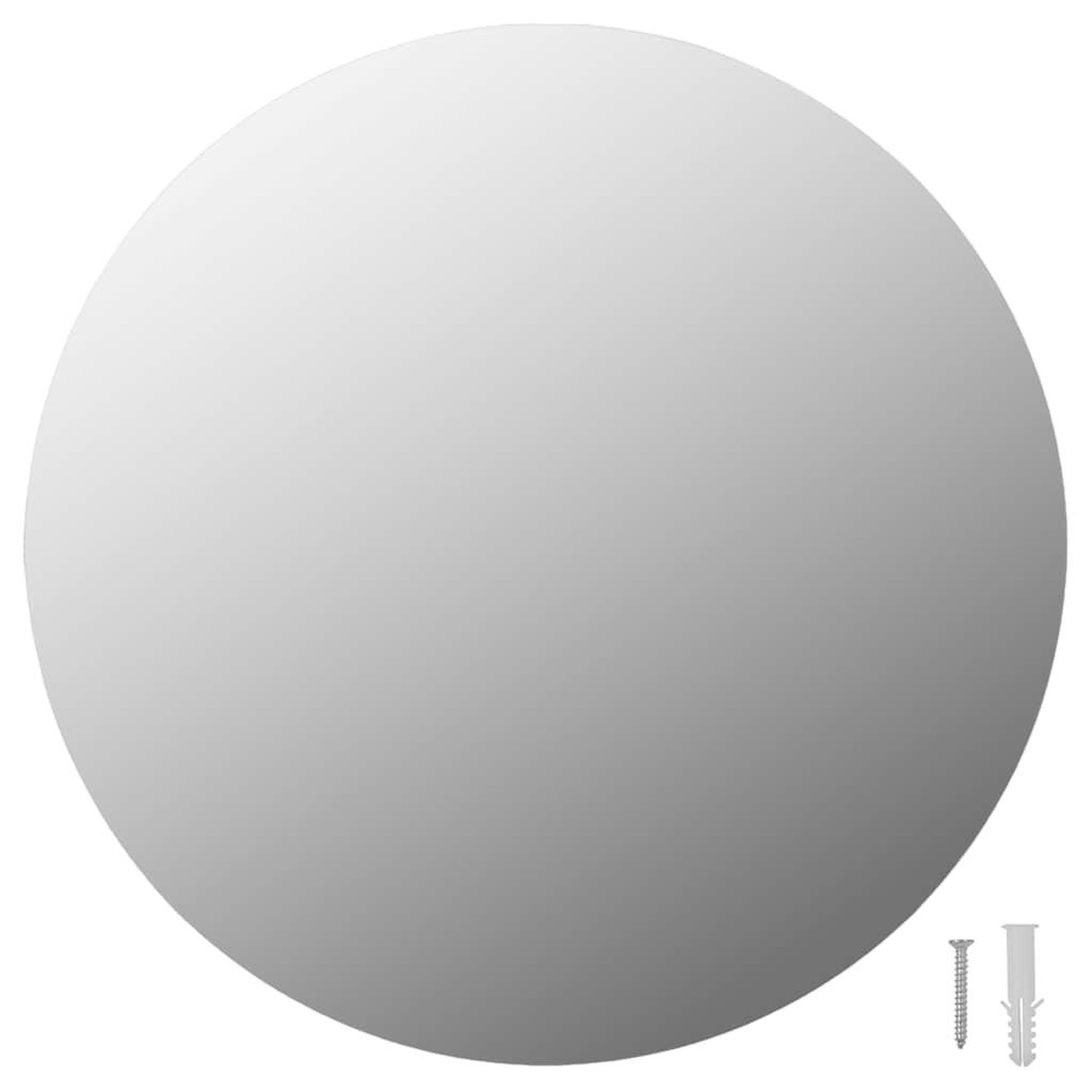Voir la diapositive 4 : VIDAXL Miroir mural sans cadre avec lampes LED Rond Verre