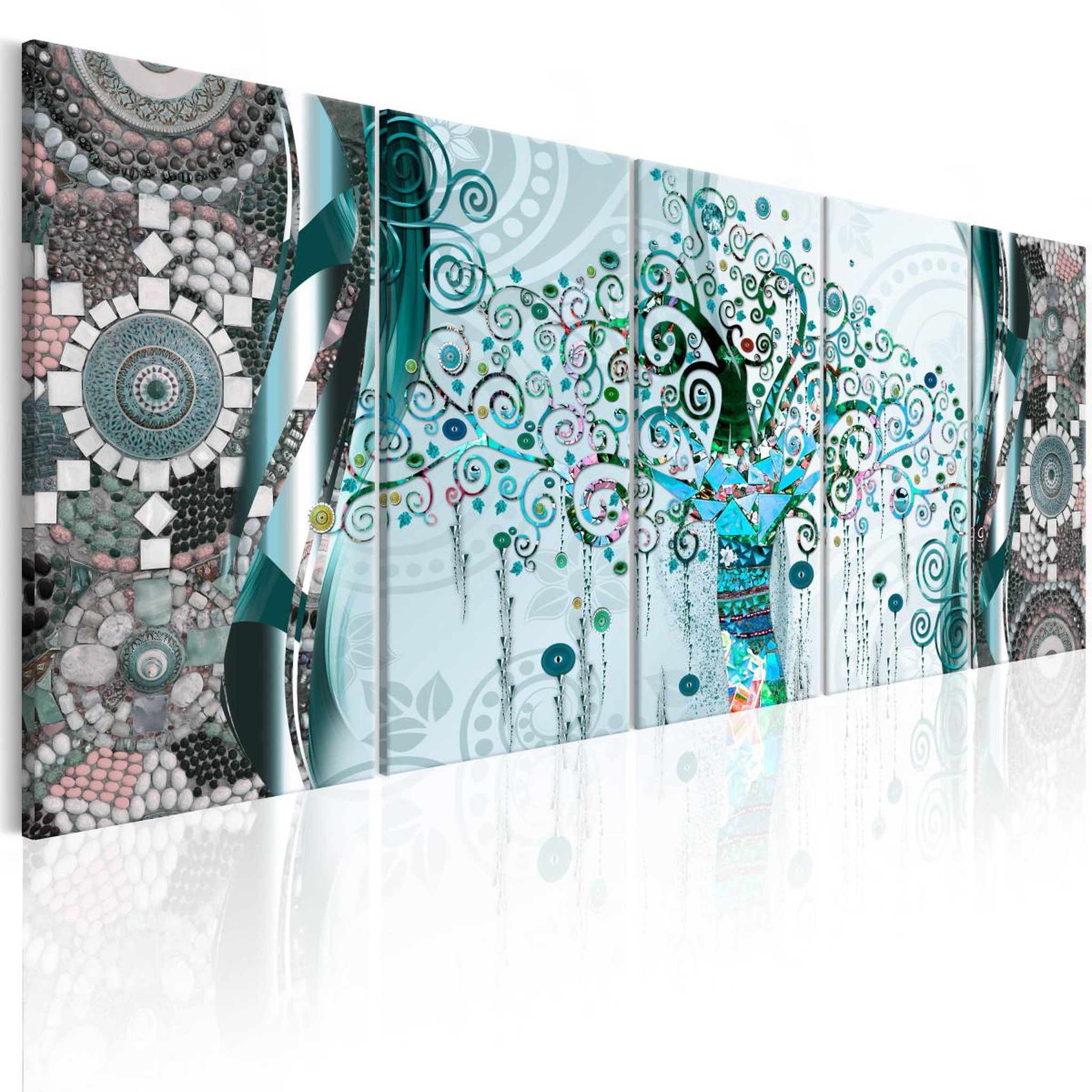 Paris Prix Tableau imprimé  blue tree. Coloris disponibles : Multicolore