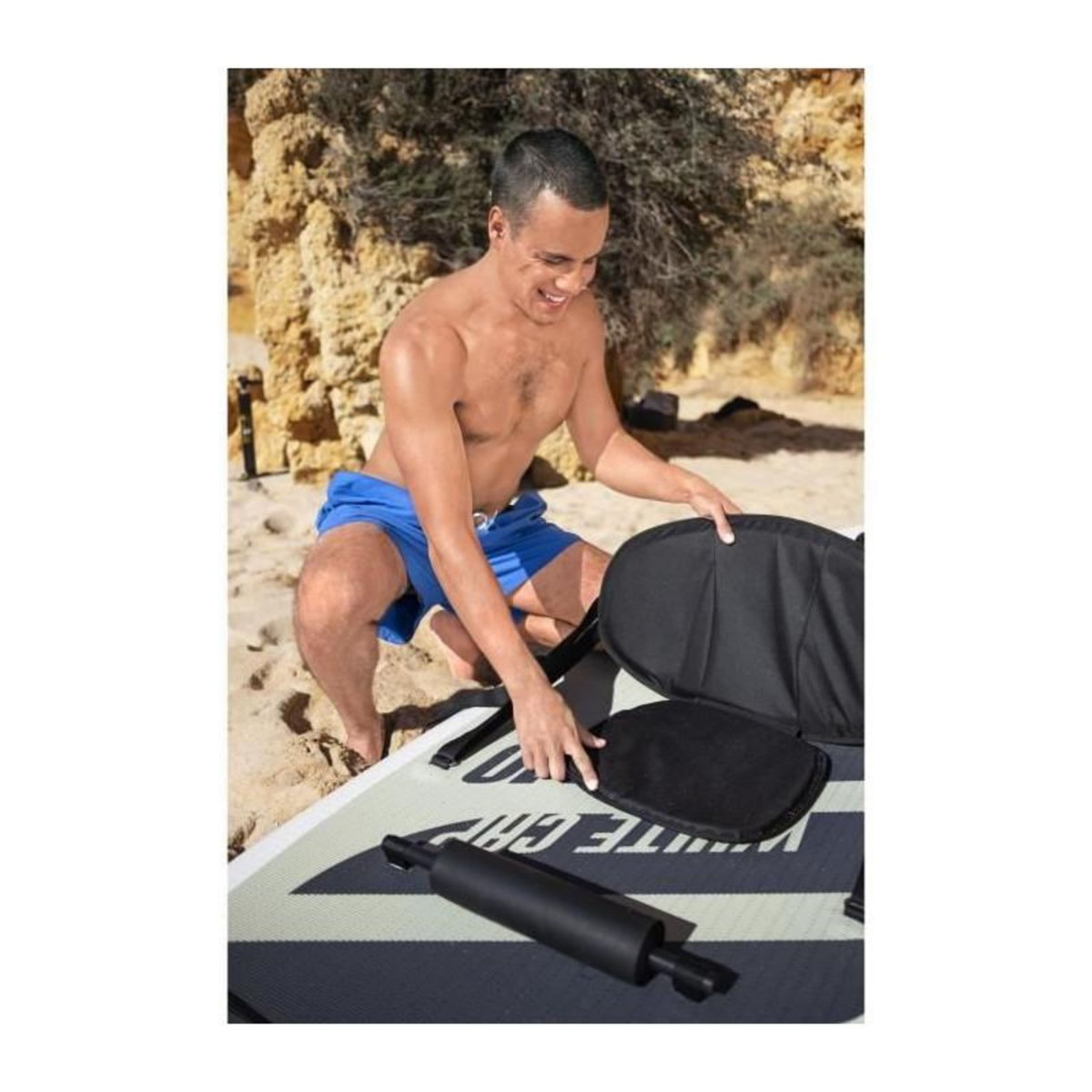 BESTWAY BESTWAY Paddle Kayak gonflable et transformable, Hydro-Force White Cap - 305 x 84 x 12 cm