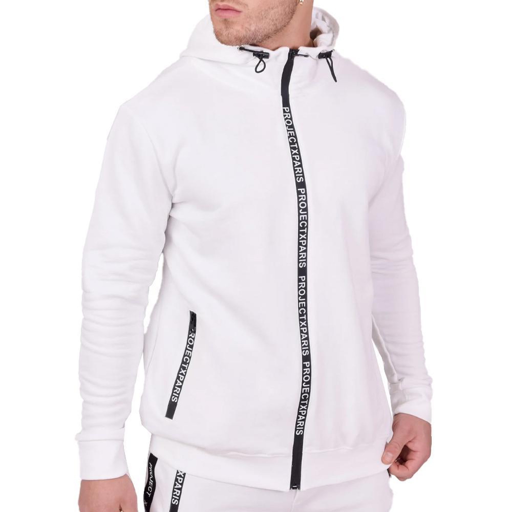 Voir la diapositive 1 : Project X Veste zippé à capuche blanc homme project x paris basic