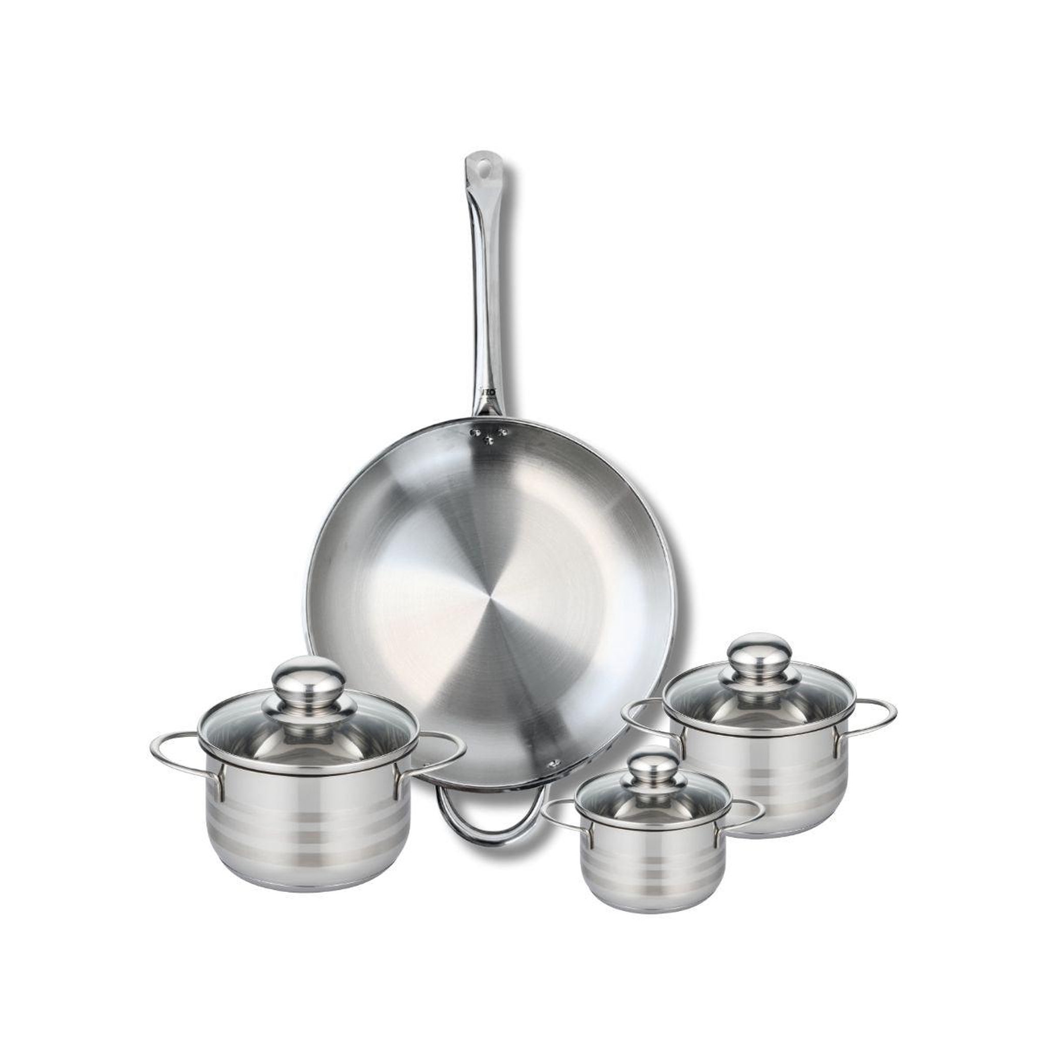 ELO Ensemble de 1 poêle de cuisson 32 cm et 3 faitouts 12, 14 et 16 cm elo profi brillant