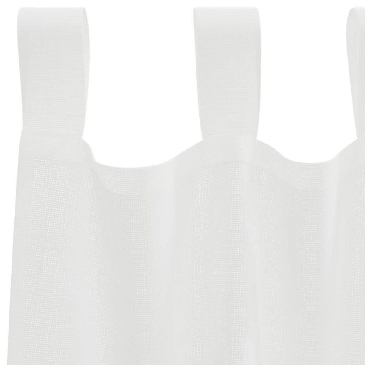 VIDAXL Rideaux en voile avec passe-tringles 2 pcs blanc