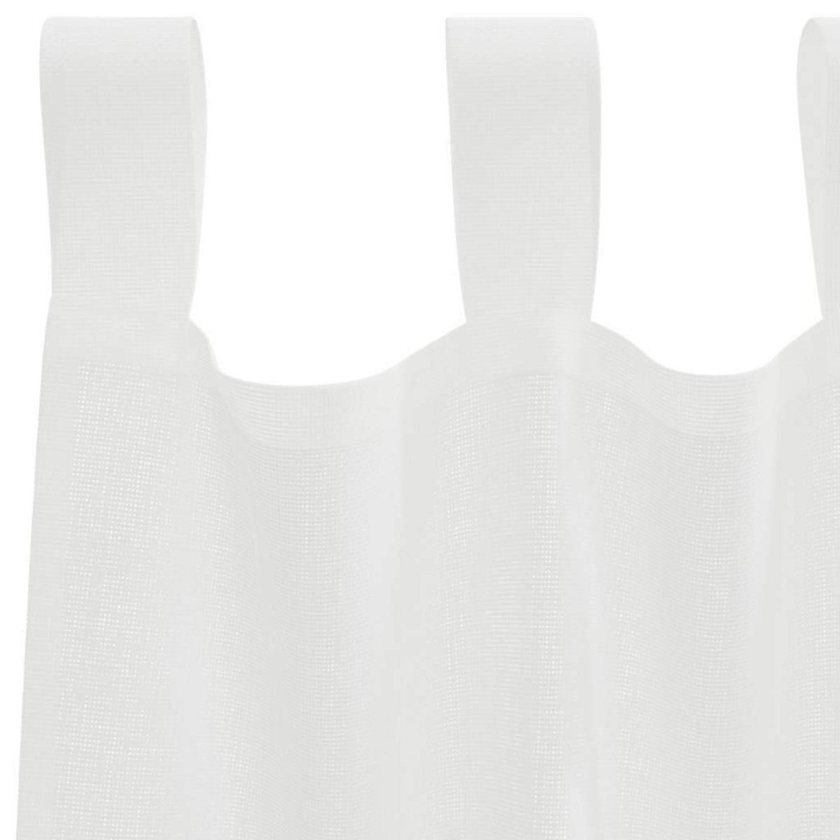 VIDAXL Rideaux en voile avec passe-tringles 2 pcs blanc