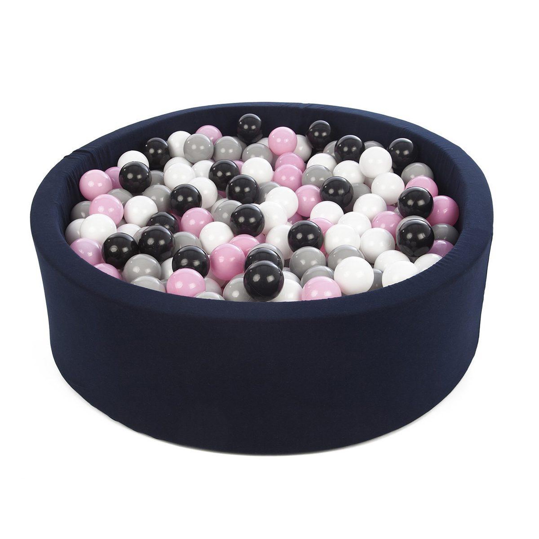 VELINDA Piscine à balles aire de jeu + 450 balles bleu marine noir, blanc, rose clair,gris