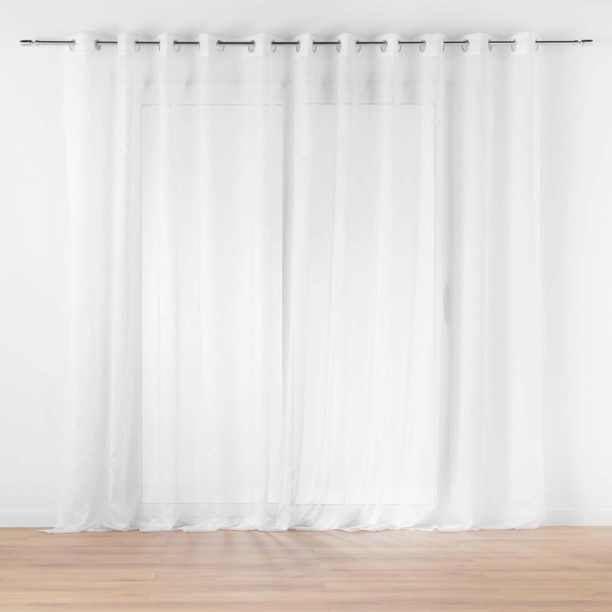 Douceur d'Intérieur Rideau voilage à œillets  lisséa  400x240cm blanc