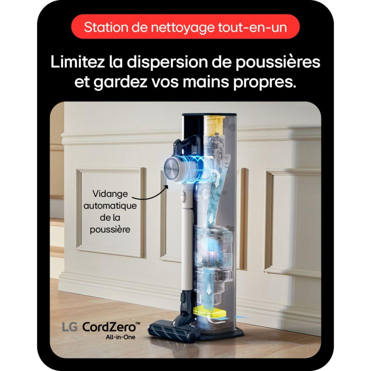 LG Aspirateur balai A9T-PRIME1C