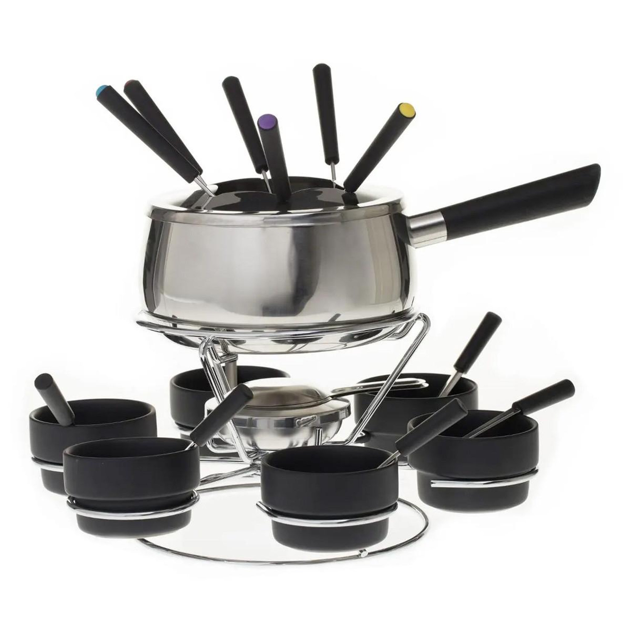 Voir la diapositive 1 : FIVE Service à Fondue Métal  Tournant  38cm Noir