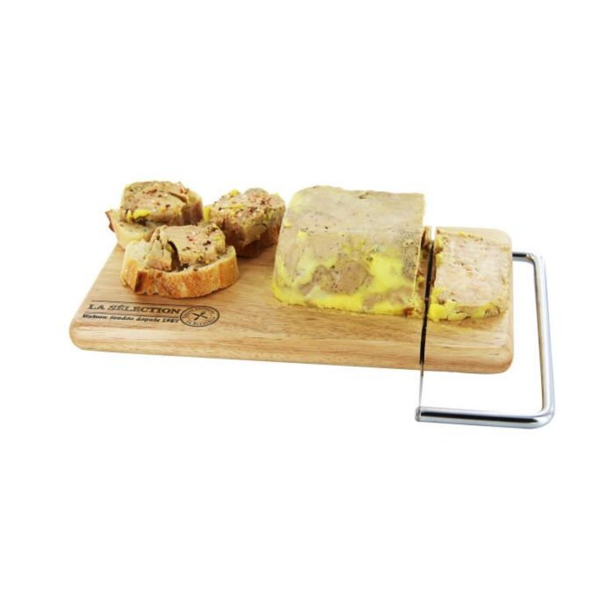 Paris Prix Coupe Fromage & Foie Gras  Socle Bois  28cm Beige