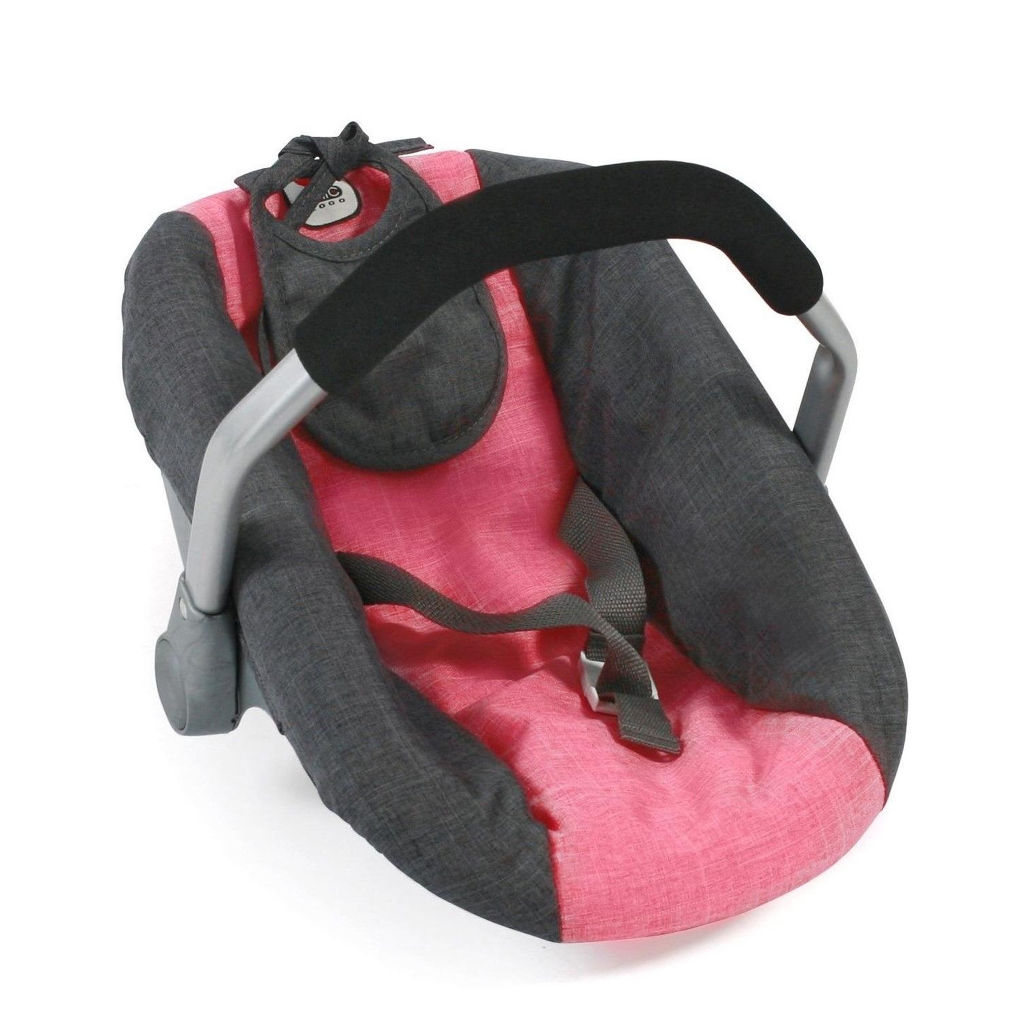 BAYER CHIC 2000 Siège de voiture pour poupées, Mélange anthracite - rose