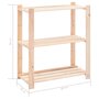 Voir la diapositive 6 : VIDAXL Etagere de stockage 3 niveaux 80x38x90 cm Pin solide 150 kg