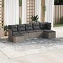 Voir la diapositive 1 : VIDAXL Salon de jardin avec coussins 7 pcs gris resine tressee