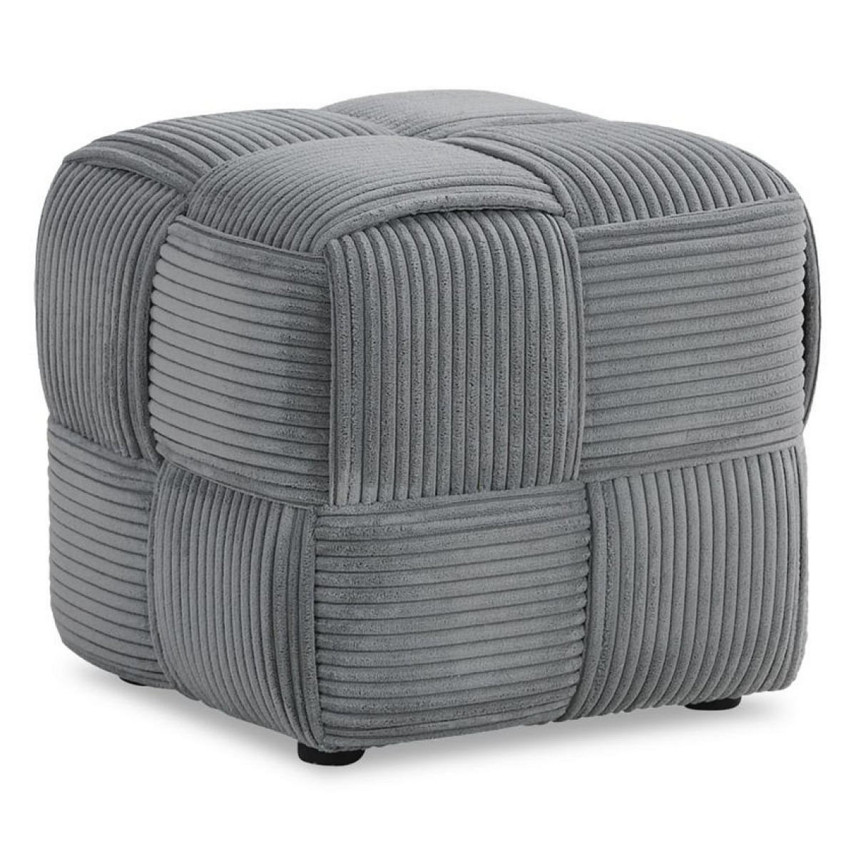 HomeStyle4U Pouf Tabouret en Corde Gris - Élégance et Confort pour Votre Intérieur