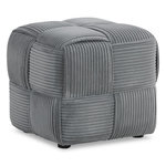 HomeStyle4U Pouf Tabouret en Corde Gris - Élégance et Confort pour Votre Intérieur