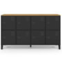 Voir la diapositive 3 : ID MARKET Buffet casier 139 cm ESTER 8 portes en métal noir plateau bois design industriel