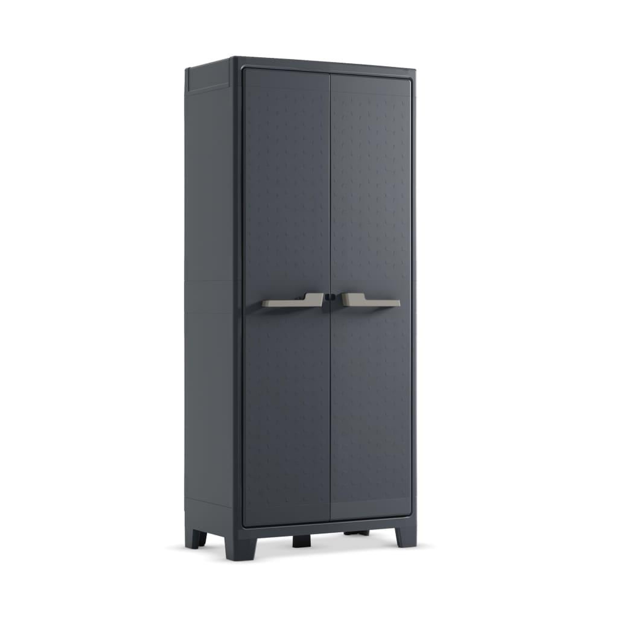 Voir la diapositive 2 : Keter Keter Armoire de rangement avec etageres Moby Gris graphite 182 cm