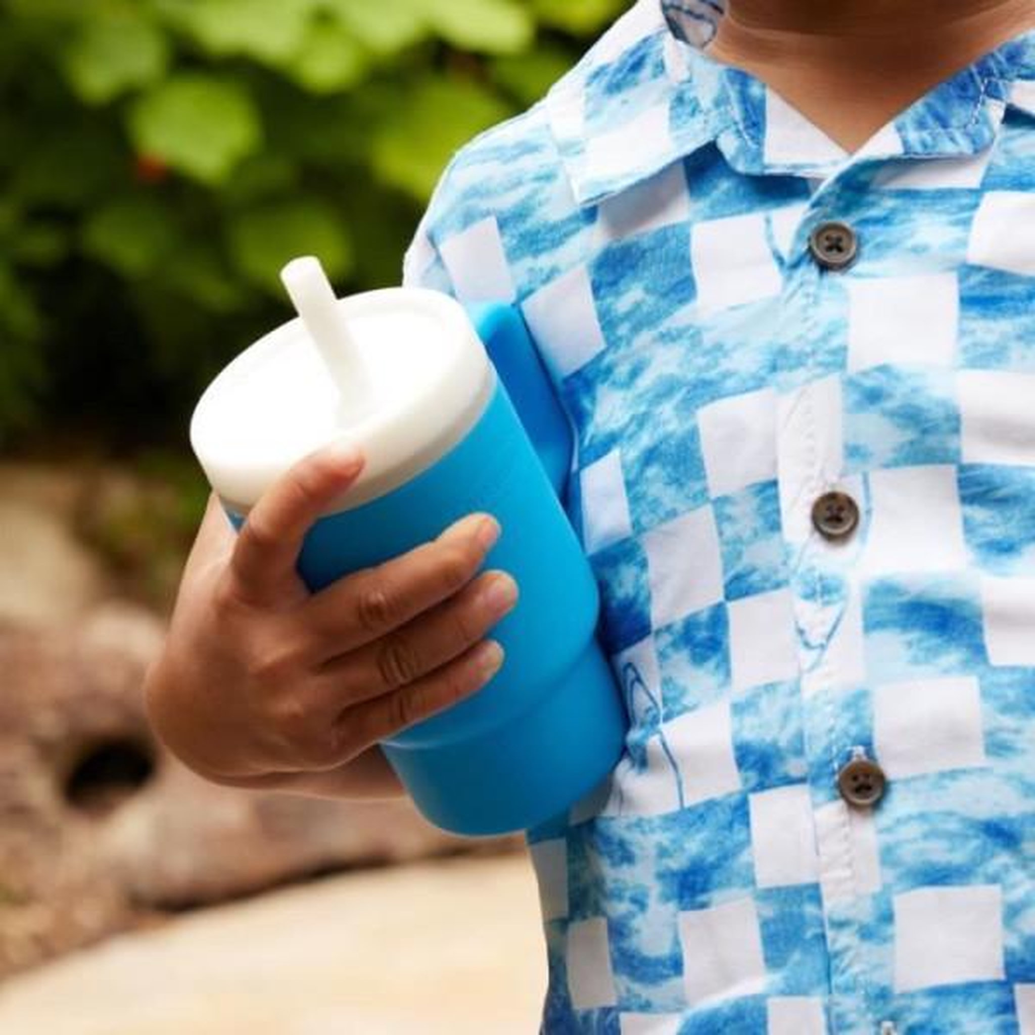 Voir la diapositive 2 : INFANTINO Ma premiere tasse - infantino - silicone - bleu océan