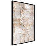 Paris Prix Affiche Murale Encadrée  Copper Leaves. Coloris disponibles : Jaune, Noir