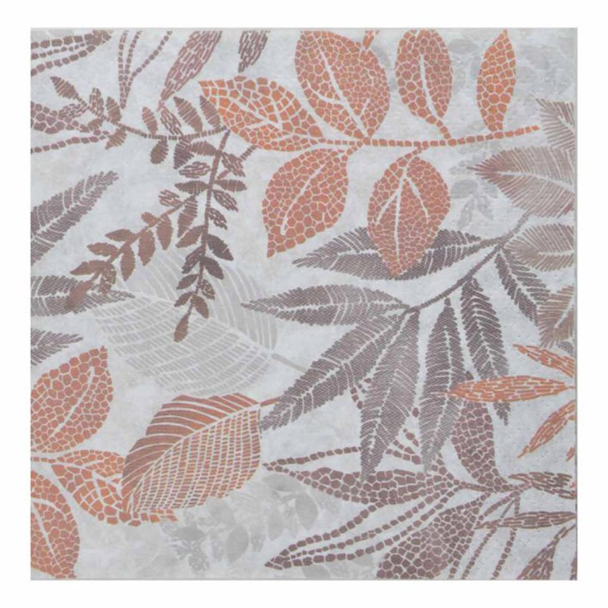 HOMEA Lot de 20 serviettes en papier  automnal  33x33cm marron