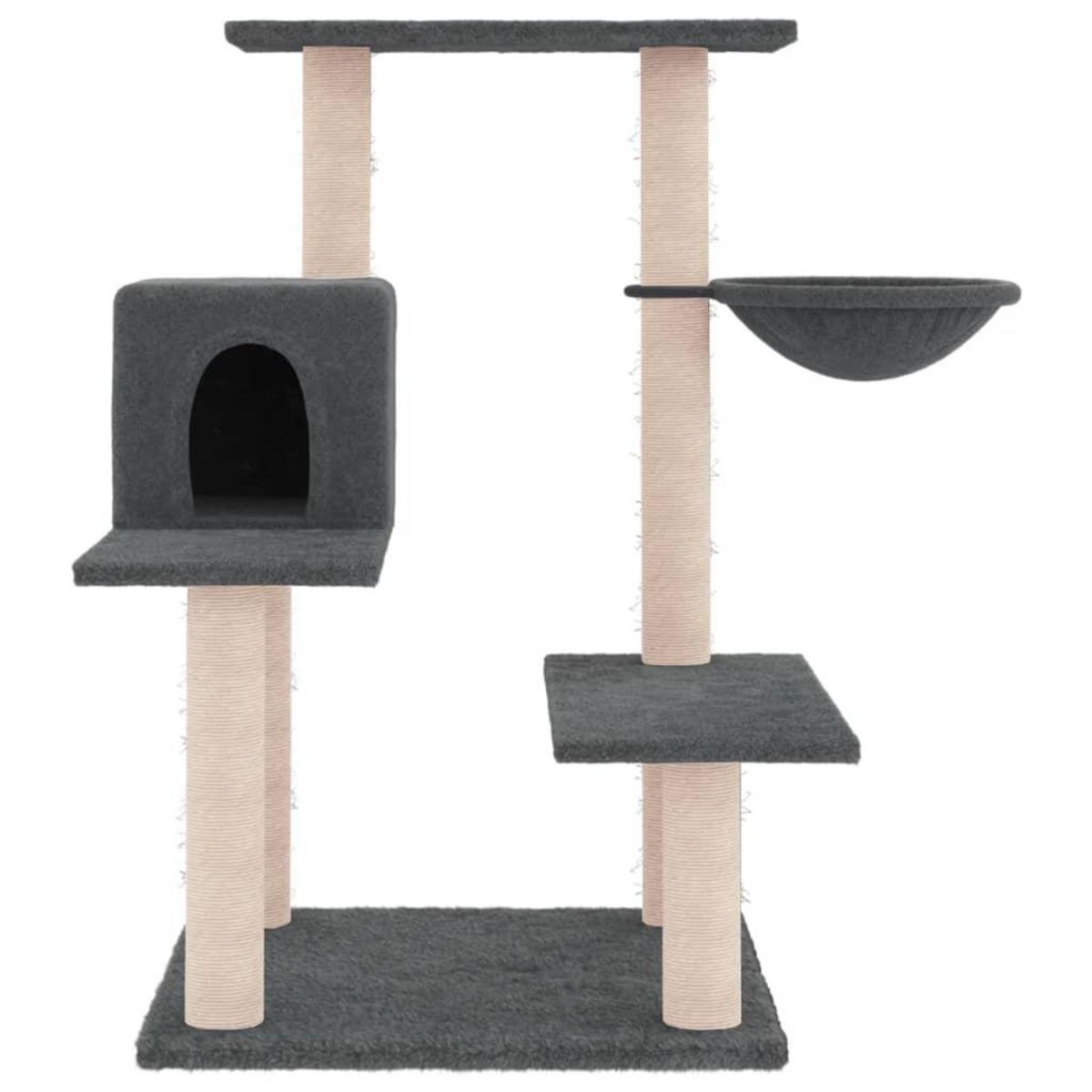 VIDAXL Arbre a chat avec griffoirs en sisal gris fonce 82,5 cm