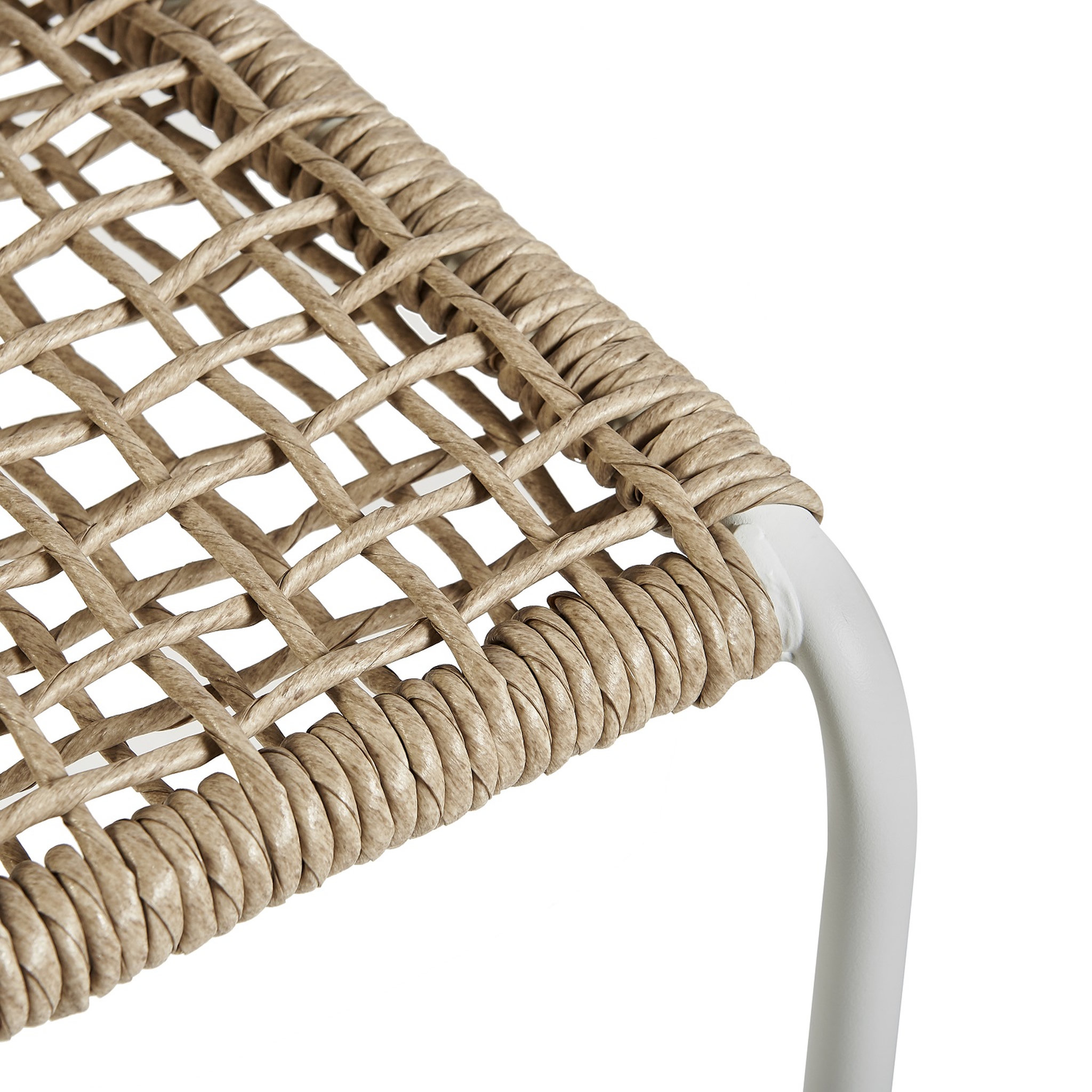Voir la diapositive 3 : GARDENSTAR Chaise de jardin imitation osier naturel 