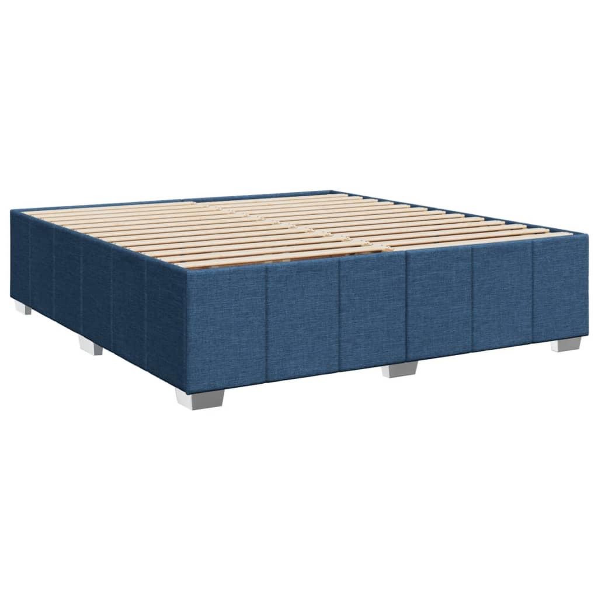 Voir la diapositive 3 : VIDAXL Cadre de lit sans matelas bleu 200x200 cm tissu
