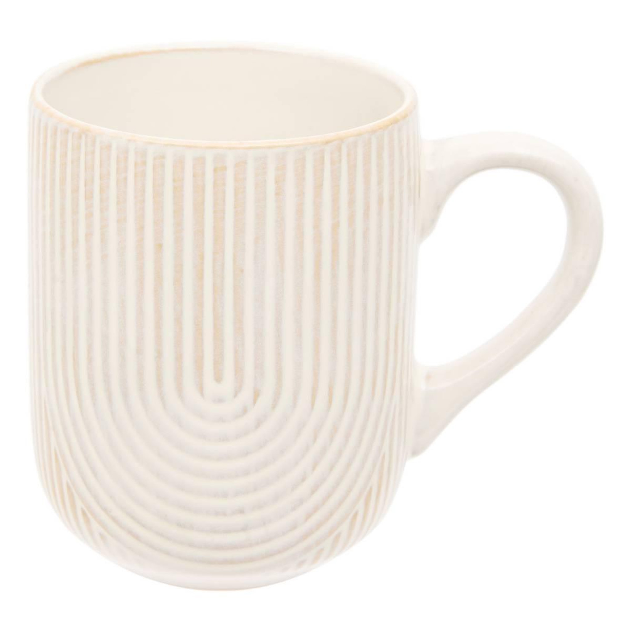 Voir la diapositive 2 : SECRET DE GOURMET Lot de 6 mugs en faïence  lya  30cl blanc