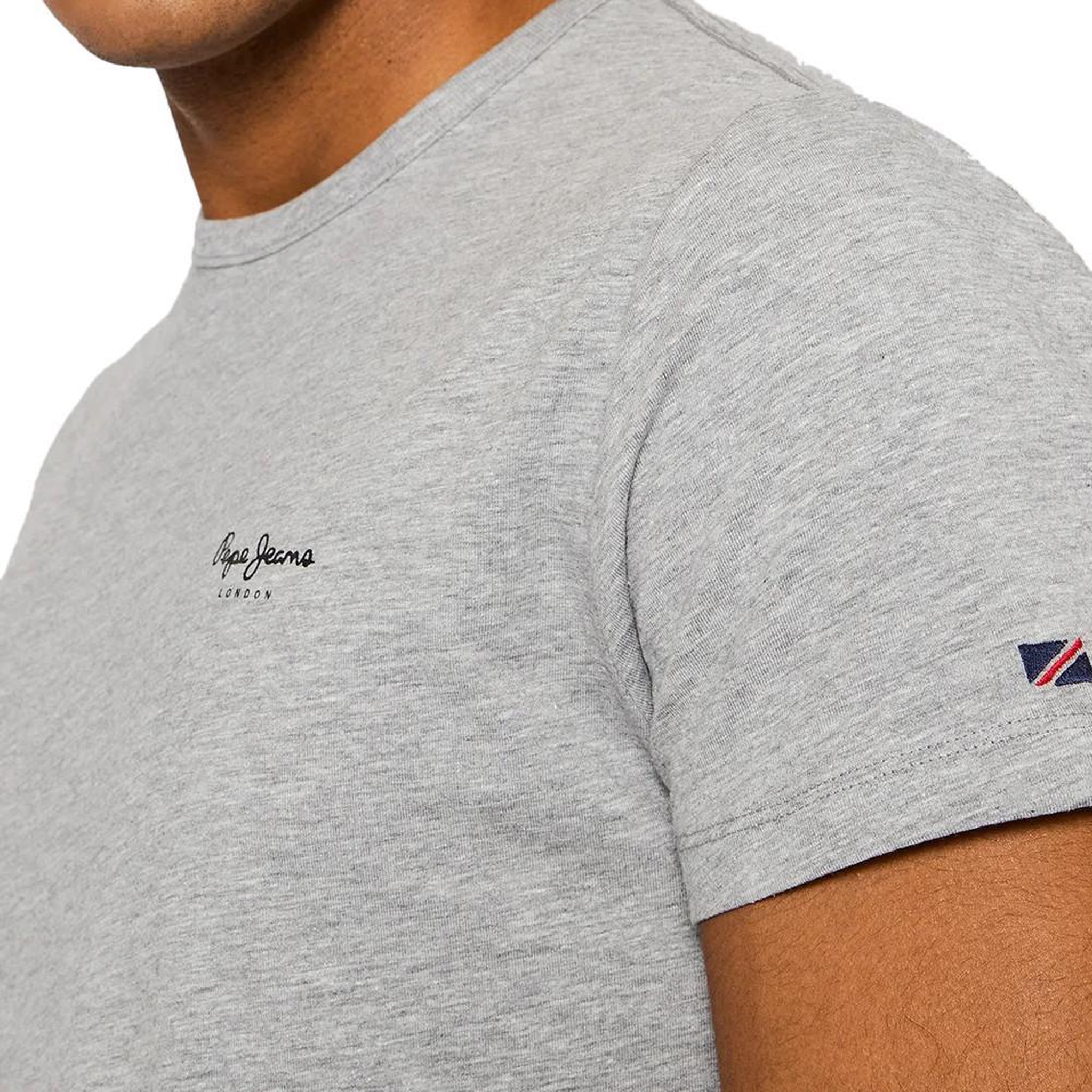Voir la diapositive 4 : Pepe Jeans T-shirt Gris Homme Pepe Jeans Original Basic