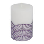 Paris Prix Bougie Pilier Déco  Mermaid  10cm Violet & Blanc