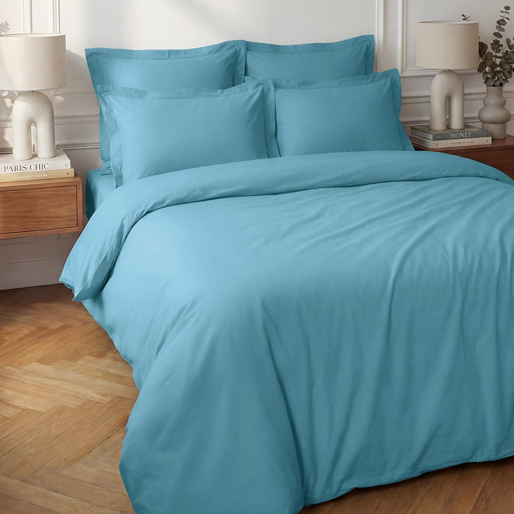 Voir la diapositive 1 : Sensei Maison Housse de couette en percale coton SOFT PERCALE