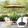 Voir la diapositive 4 : OUTSUNNY Pied de parasol résine 21 Kg mobile compatible mât dia. 32/38/48 mm