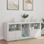 Voir la diapositive 3 : VIDAXL Buffet avec lumieres LED blanc 162x37x67 cm