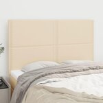 VIDAXL Tetes de lit 4 pcs Creme 72x5x78/88 cm Tissu