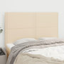 Voir la diapositive 1 : VIDAXL Tetes de lit 4 pcs Creme 72x5x78/88 cm Tissu
